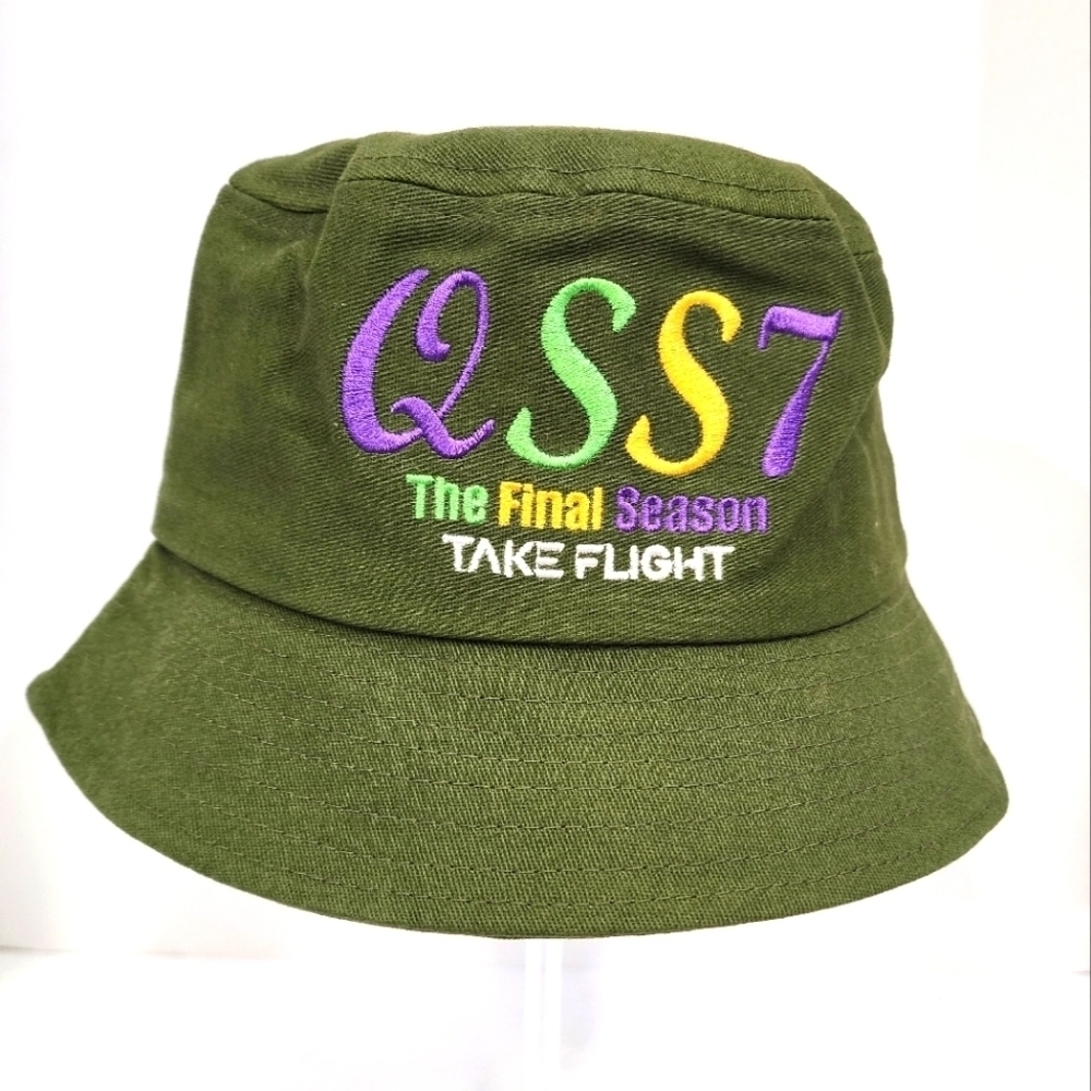 NWOT Unisex "Queen Sugar" TV Show Forest Green Bucket Hat Colorful Embroidery